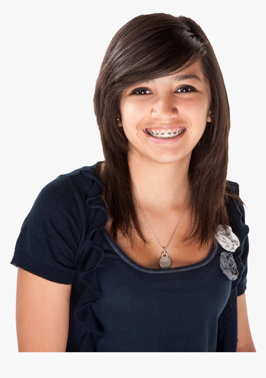 Transparent Teenage Girl Png - Latina With Braces, Png Download, Free Download