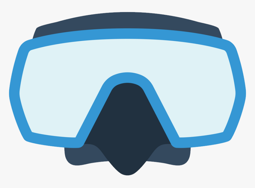 Snorkel, Diving Mask Png - Flat Design Scuba Mask, Transparent Png, Free Download