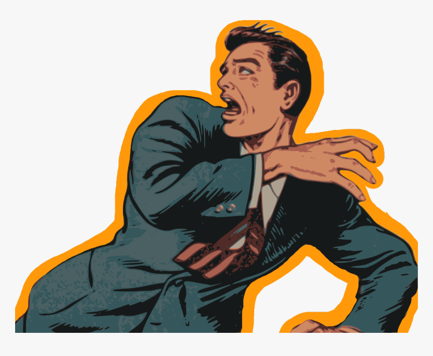 Transparent Scared Man Clipart - Comics Retro Man Png, Png Download, Free Download