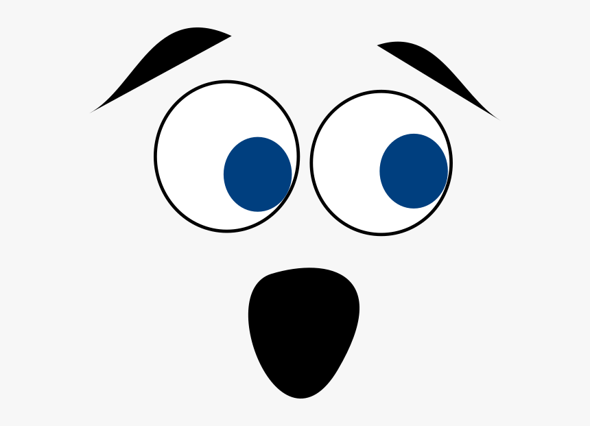 Transparent Surprised Face Png - Scared Face Cartoon Png, Png Download, Free Download