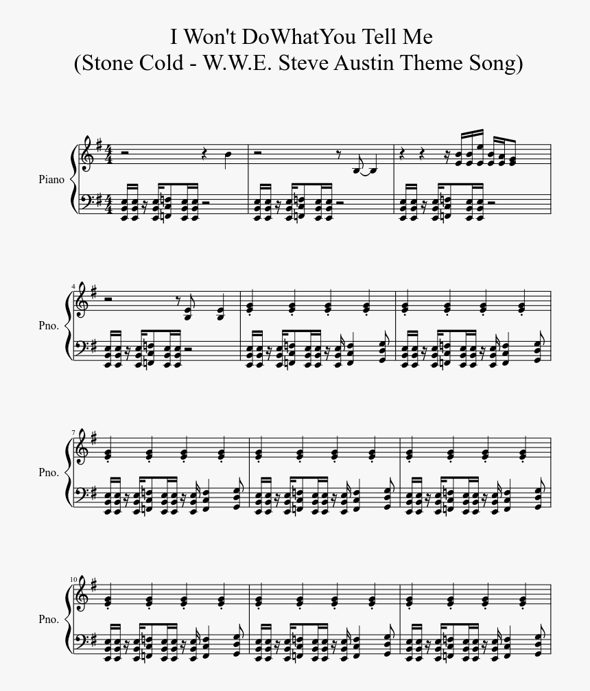 Stone Cold Steve Austin Theme Piano, HD Png Download, Free Download