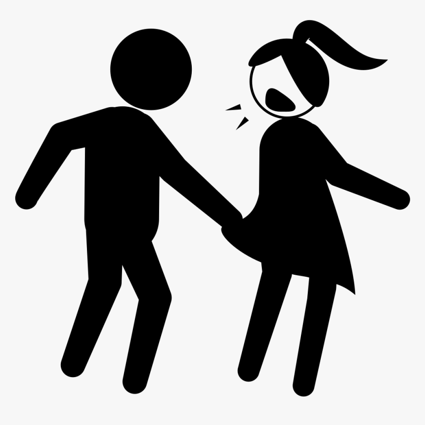 Man Stealing A Helpless Woman - Gender Based Violence Vector, HD Png Download, Free Download