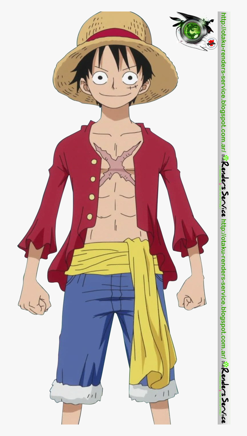 Autor Del Render Mekdra Anime One Piece Personajes - Pixel Art One Piece Luffy, HD Png Download, Free Download