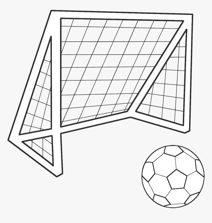 Football Goal Png - Soccer Goal Drawing Easy, Transparent Png, Free Download