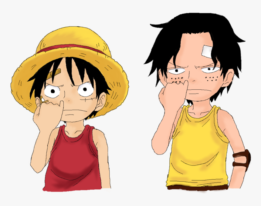 One Piece Luffy With Ace Child - Transparent One Piece Png, Png Download, Free Download