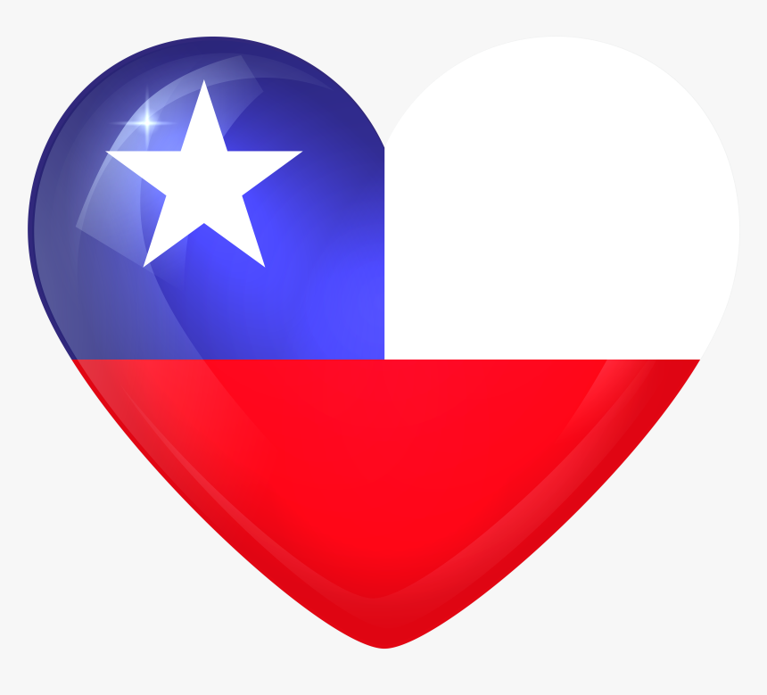 Large Heart Flag Gallery - Chile Heart Flag Png, Transparent Png, Free Download