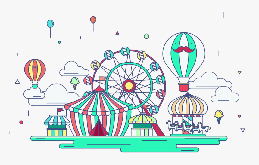 Amusement Park Png - Theme Park Graphic Design, Transparent Png, Free Download
