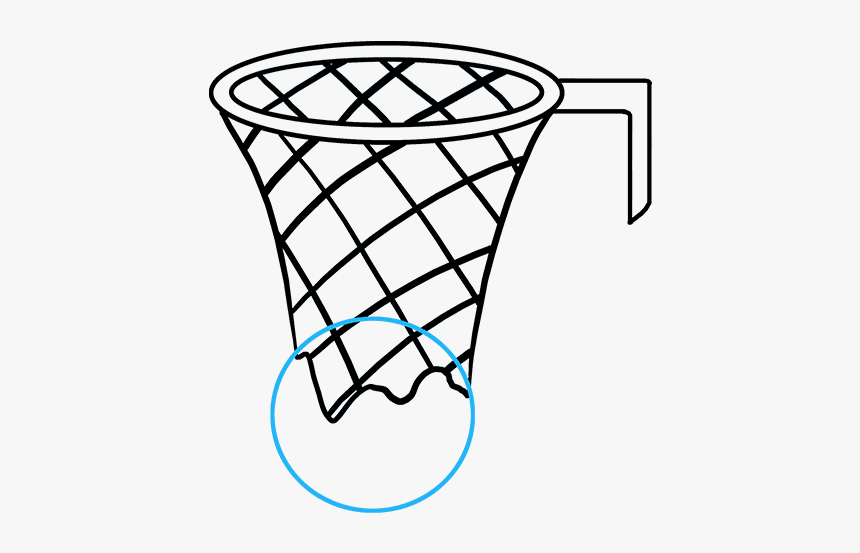 How To Draw A Basketball Hoop - Easy Basketball Hoop Drawing, HD Png Download, Free Download