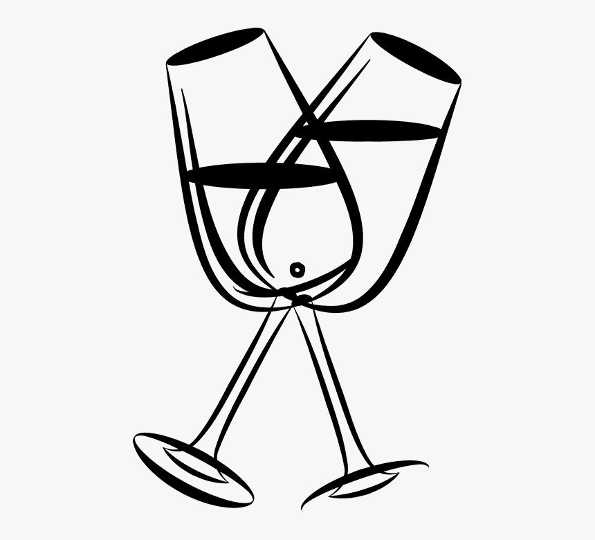 Clipart Wedding Champagne Glass, HD Png Download, Free Download