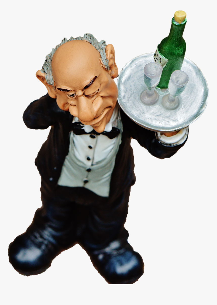 Free Butler Serving Champagne New Year Png Image, Transparent Png, Free Download