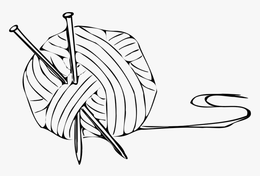 Yarn Png Black And White Transparent Yarn Black And - Wool In Black And White, Png Download, Free Download