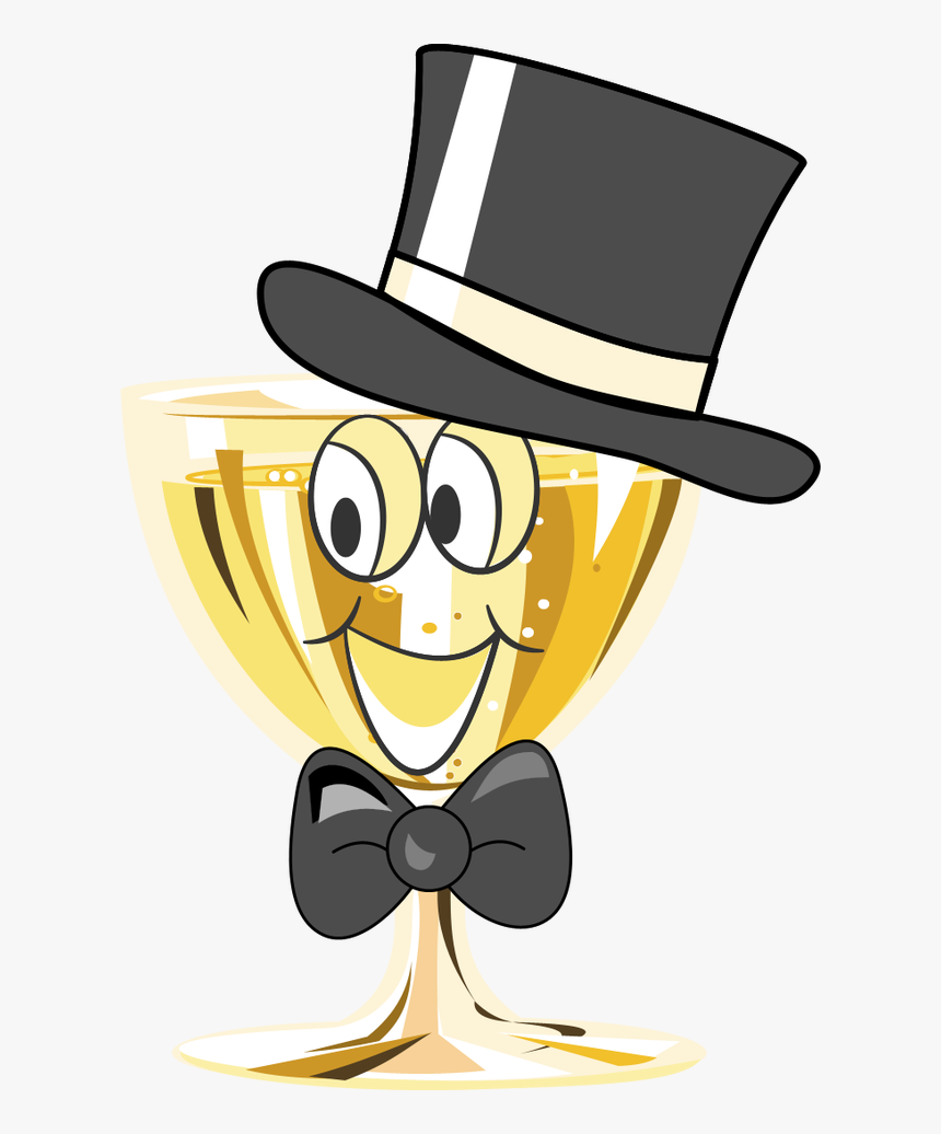 Free Champagne Glass Cartoon Male Graphic - Cartoon Champagne Glasses, HD Png Download, Free Download