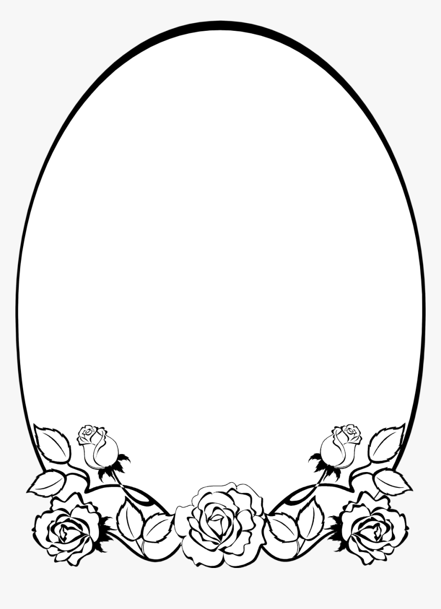 Transparent White Flower Border Png - Frame Border Clipart Black And White, Png Download, Free Download