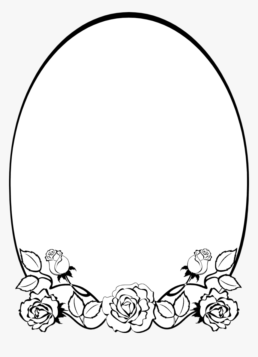 Transparent White Flower Border Png Frame Border Clipart Black And White Png Download Kindpng