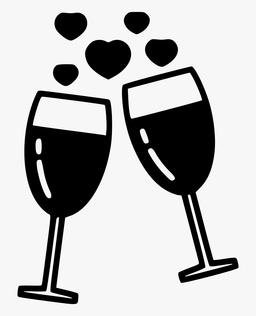 Champagne - 2 Wine Glass Icon, HD Png Download, Free Download