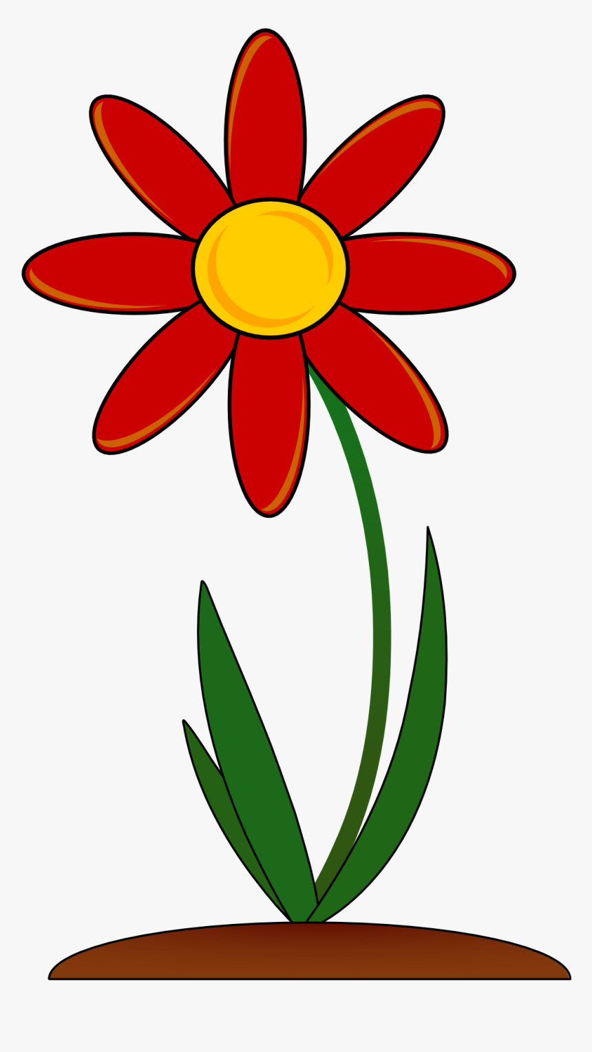 Red Flower Border Clip Art Png - Flower Clip Art, Transparent Png, Free Download