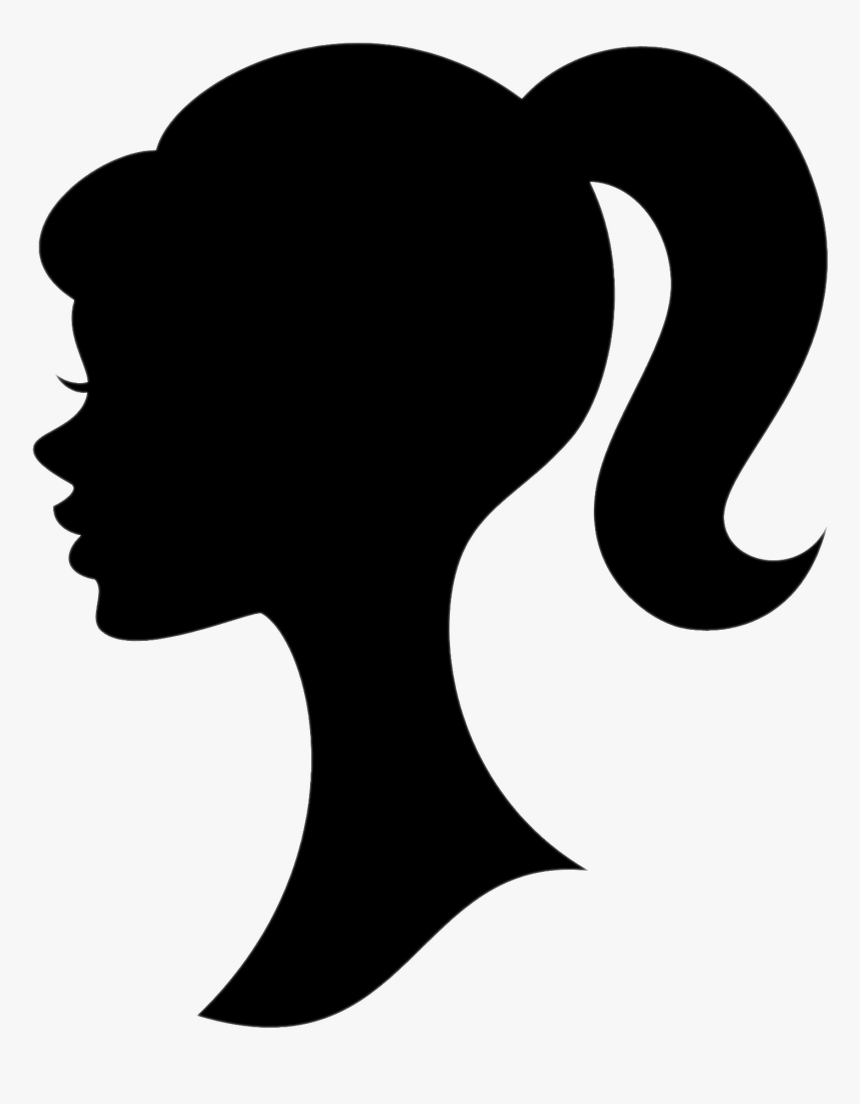 Girl With Ponytail - Head Barbie Logo, HD Png Download, Free Download