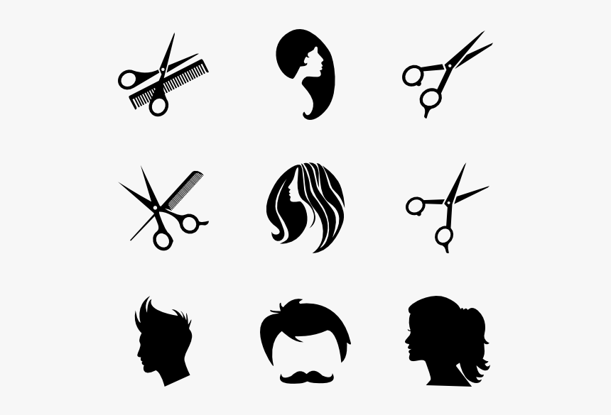 Clip Art Hairstyles Vector - Hair Stylist Icon, HD Png Download - kindpng.