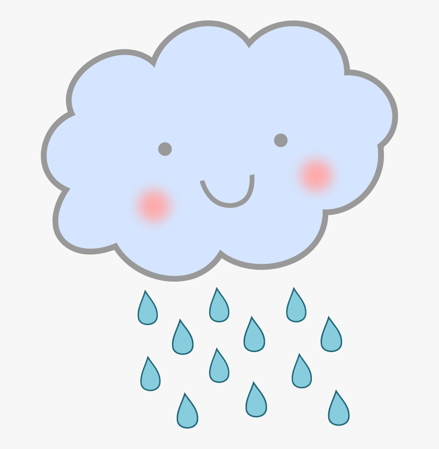 Clip Art Raining Cloud Cartoon - Transparent Background Rain Clipart, HD Png Download, Free Download