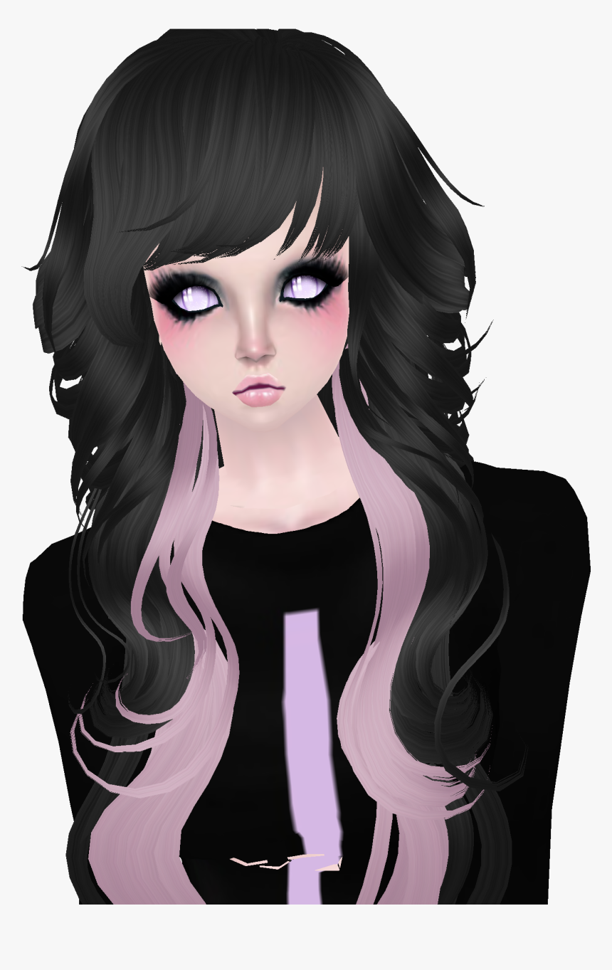 This Is A Female Imvu, Pastel Goth Hair Style - Hairstyle, HD Png Download, Free Download