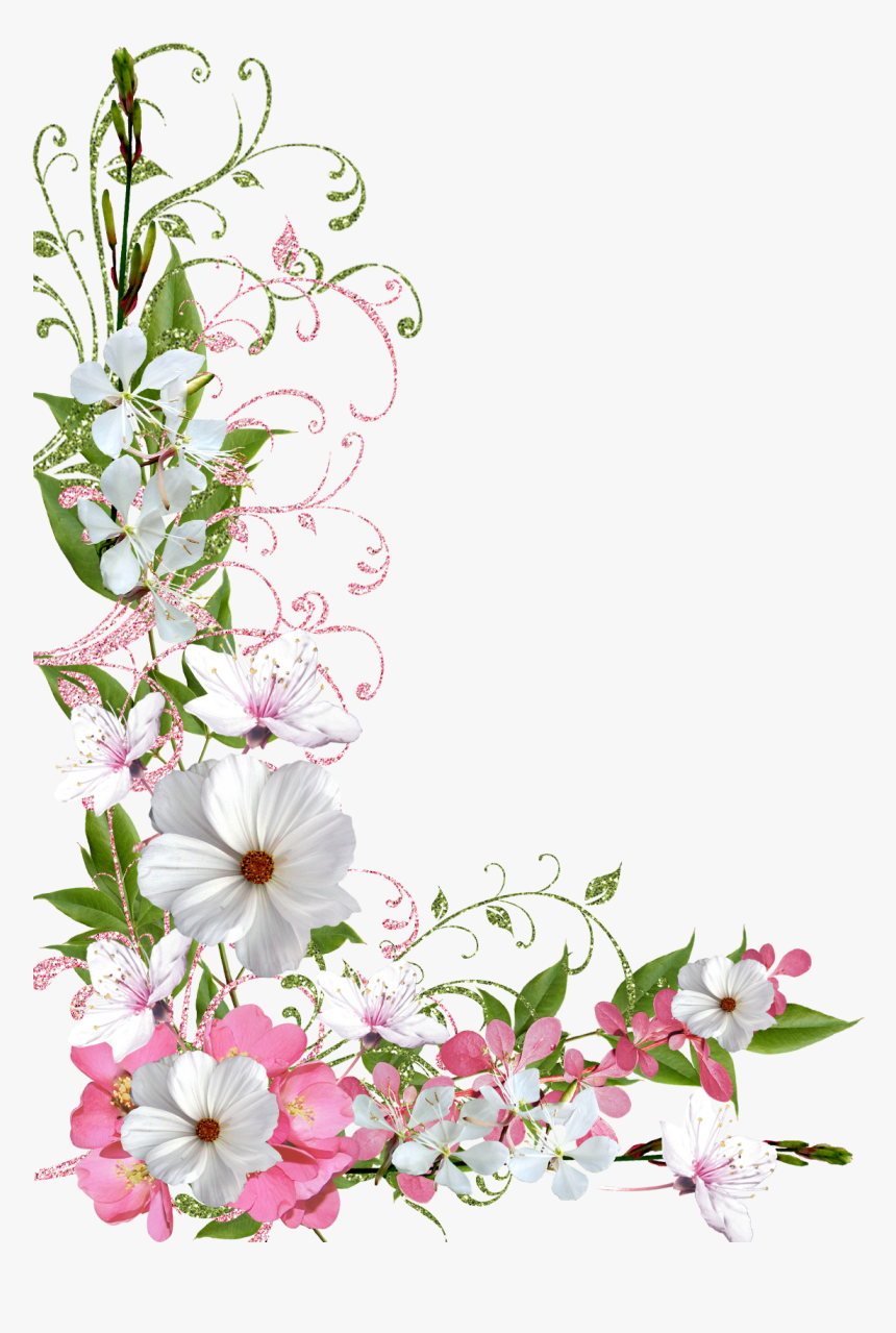 Spring Flower Border Png - Flower Border Clipart, Transparent Png, Free Download