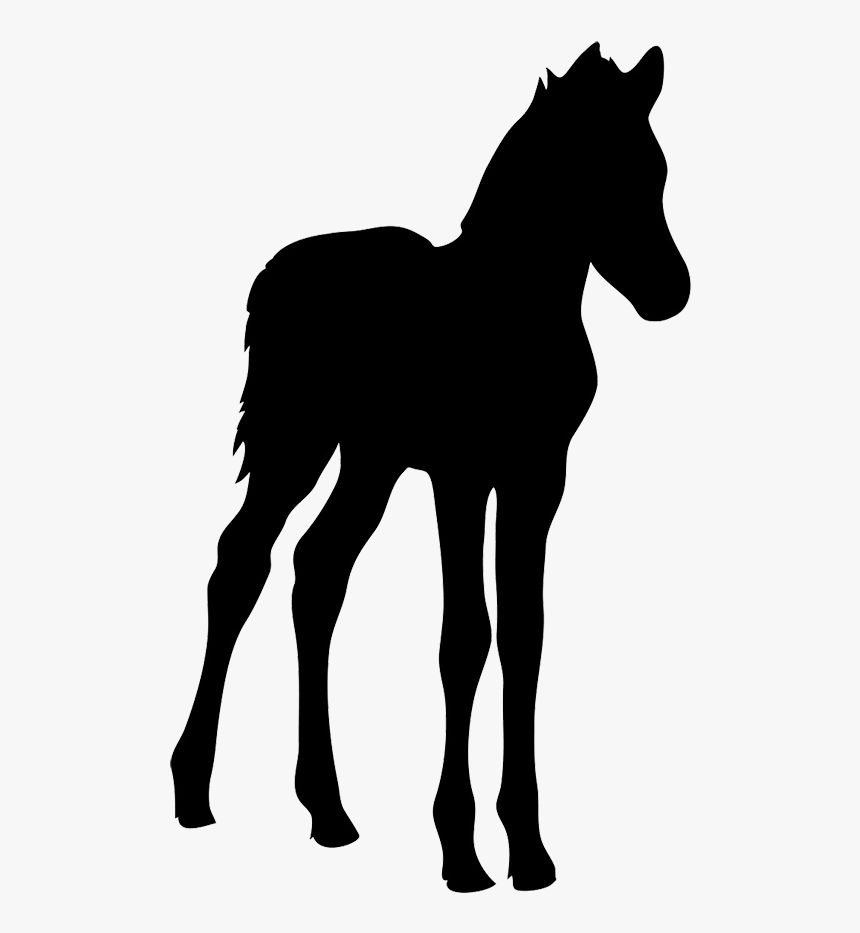 Horse Silhouette - Mare And Foal Silhouette, HD Png Download, Free Download