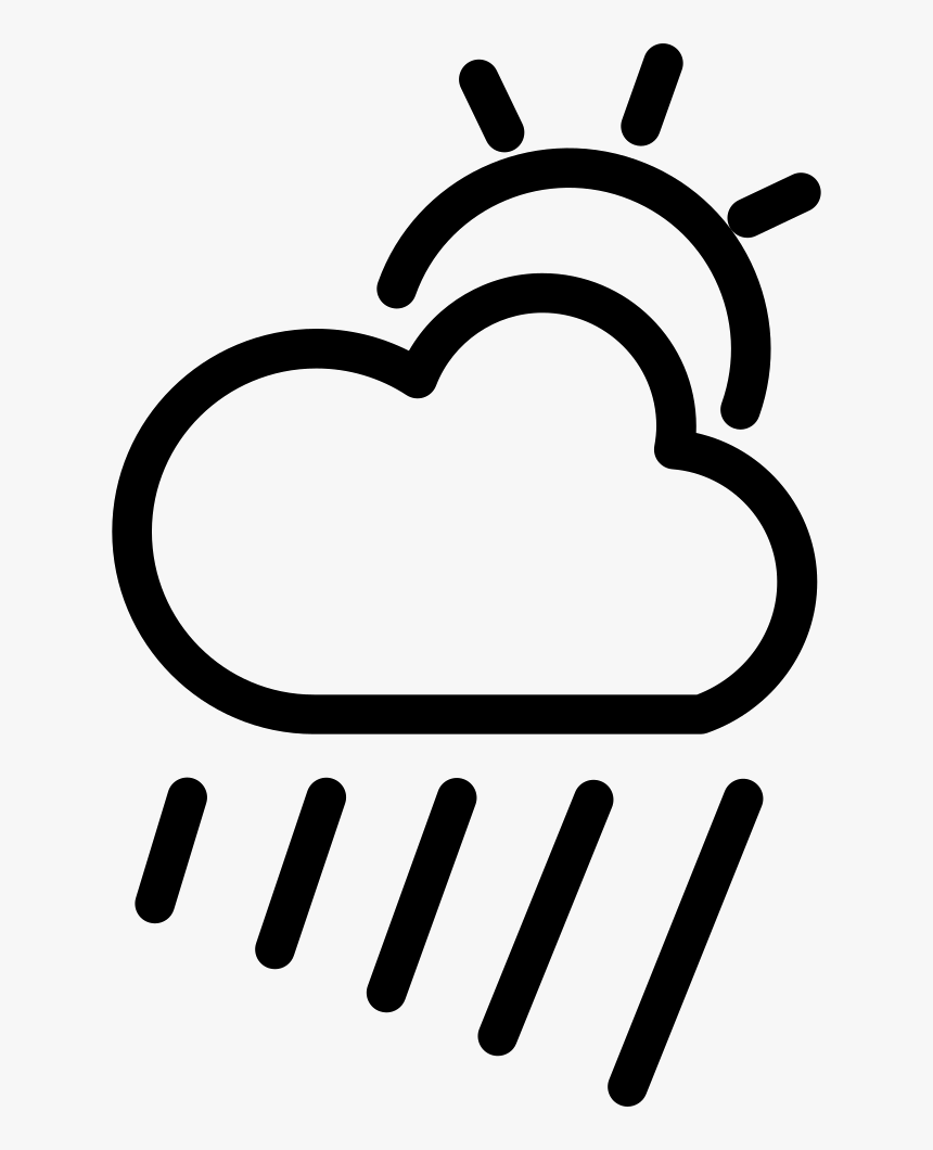 Cloudy Rainy Day Weather Symbol Comments - Simbolo Chuvoso, HD Png ...