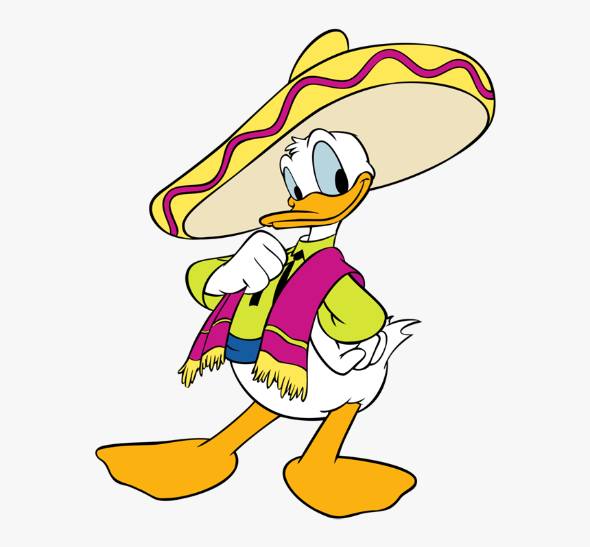 Donald Duck Clipart Sombrero - Donald Duck Png Mexicano, Transparent Png, Free Download