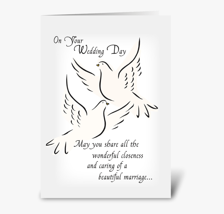 Wedding Doves, Congratulations Greeting Card - Illustration, HD Png Download, Free Download