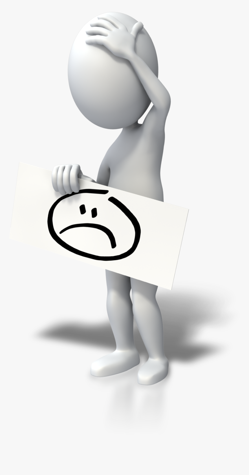 Sad - Girl - Stick - Figure - Stick Figure 3d Transparent, HD Png Download, Free Download