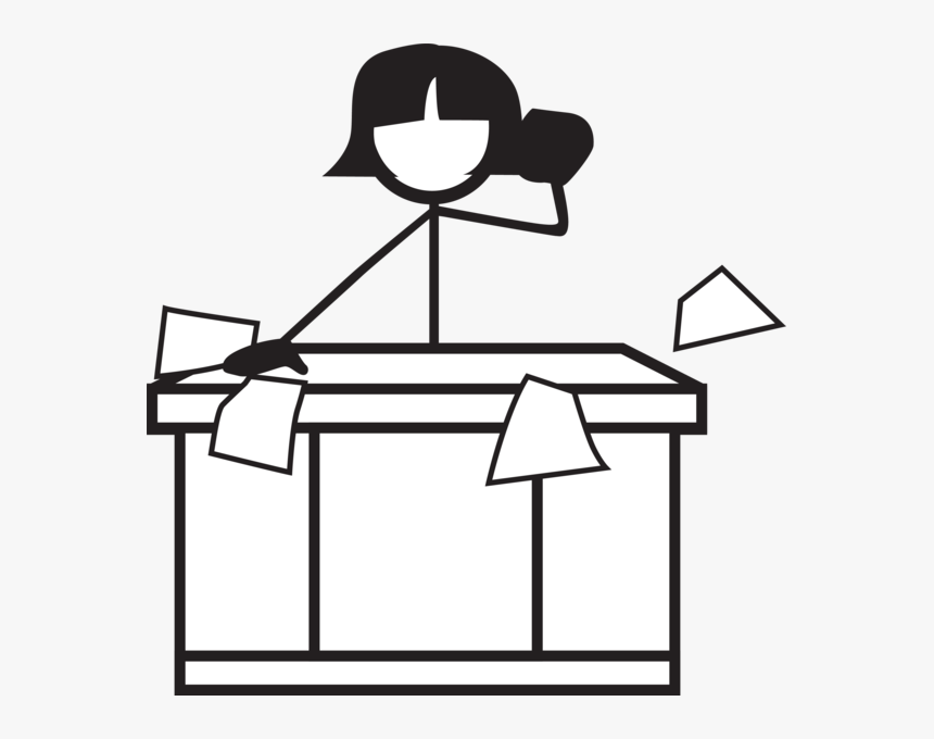 7514, Stick Figures - Stickk Person At Desk, HD Png Download, Free Download