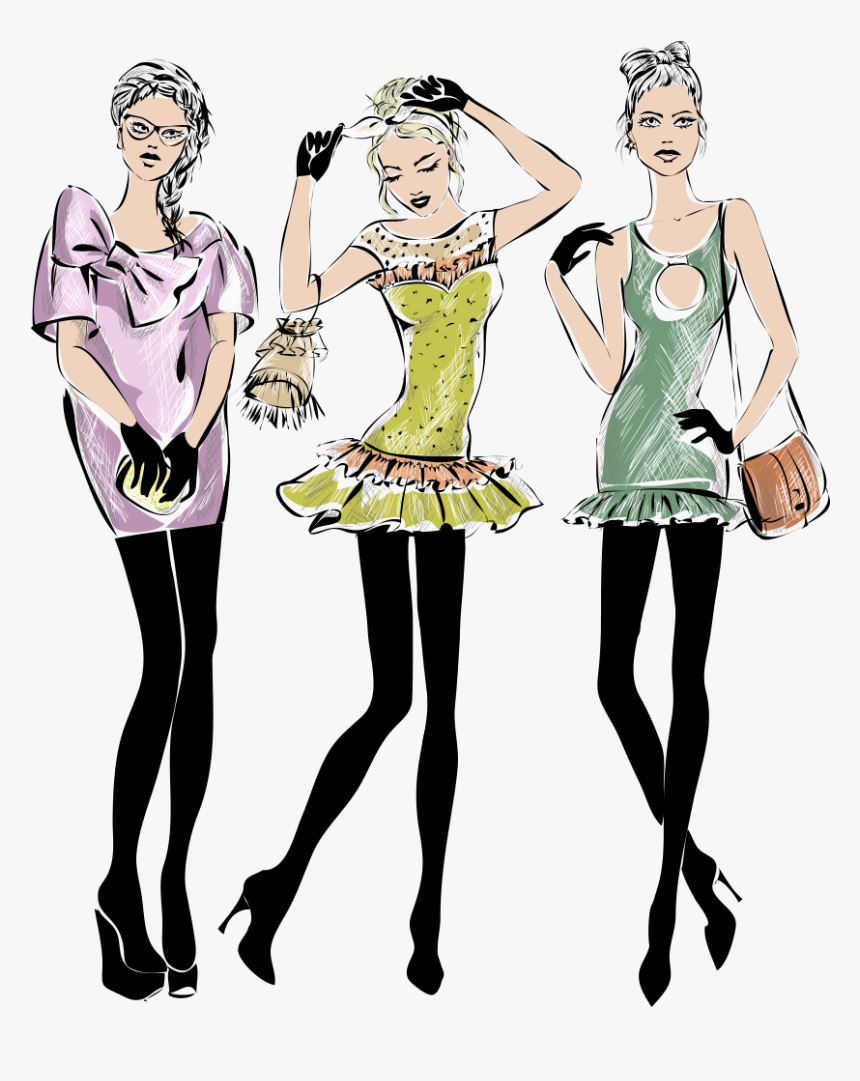 Fashion Show Fashion Model Illustration - Fashion Model Png Cartoon, Transparent Png, Free Download