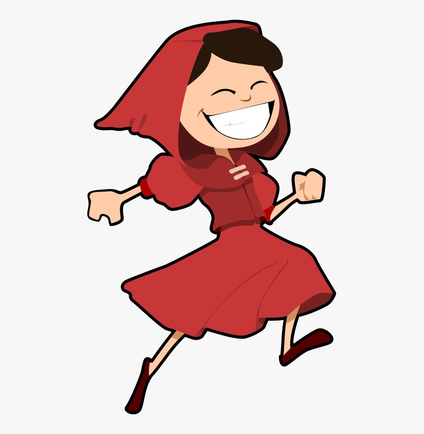 28 Collection Of Very Happy Girl Clipart - Happy Little Red Riding Hood, HD Png Download, Free Download