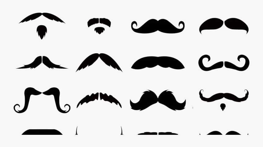 Mustaches Clip Art Transparent Background 20 Styles - Mustache Styles Png Clipart, Png Download, Free Download