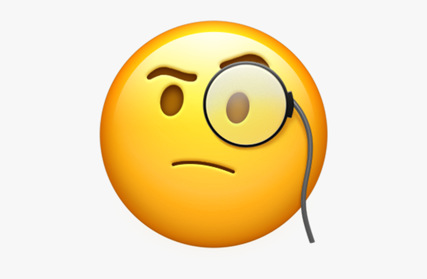 Emojis Drawing Surprised Emoji - Face With Monocle Emoji, HD Png Download, Free Download