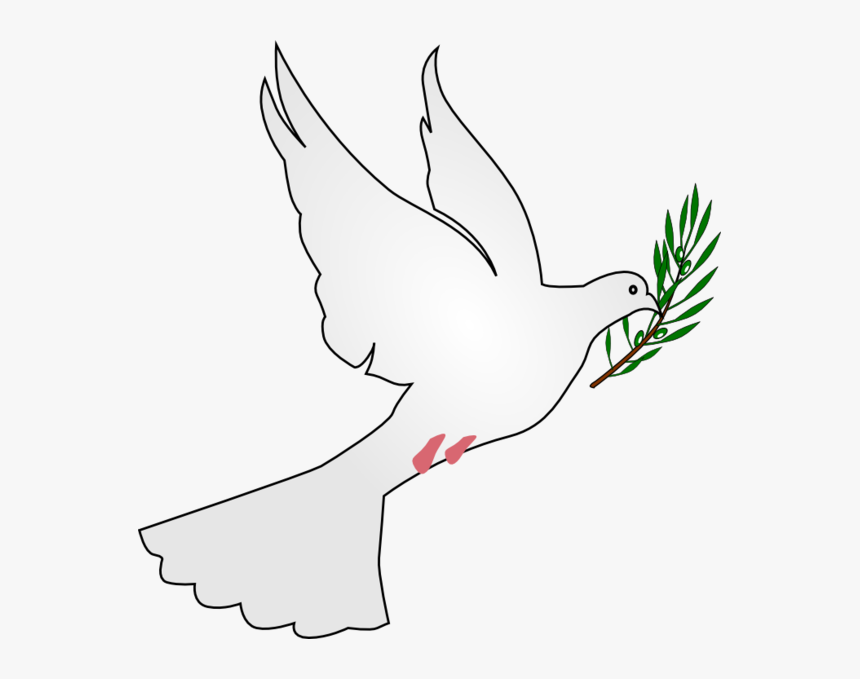 File - Peace Dove - Svg - Wikipedia - Dove With Leaf In Its Mouth, HD Png Download, Free Download