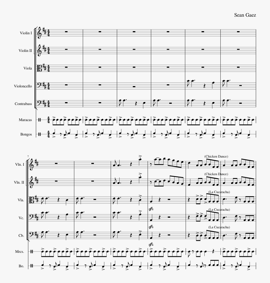 Conquistador Music Sheet For Violin 1 2 Page, HD Png Download, Free Download