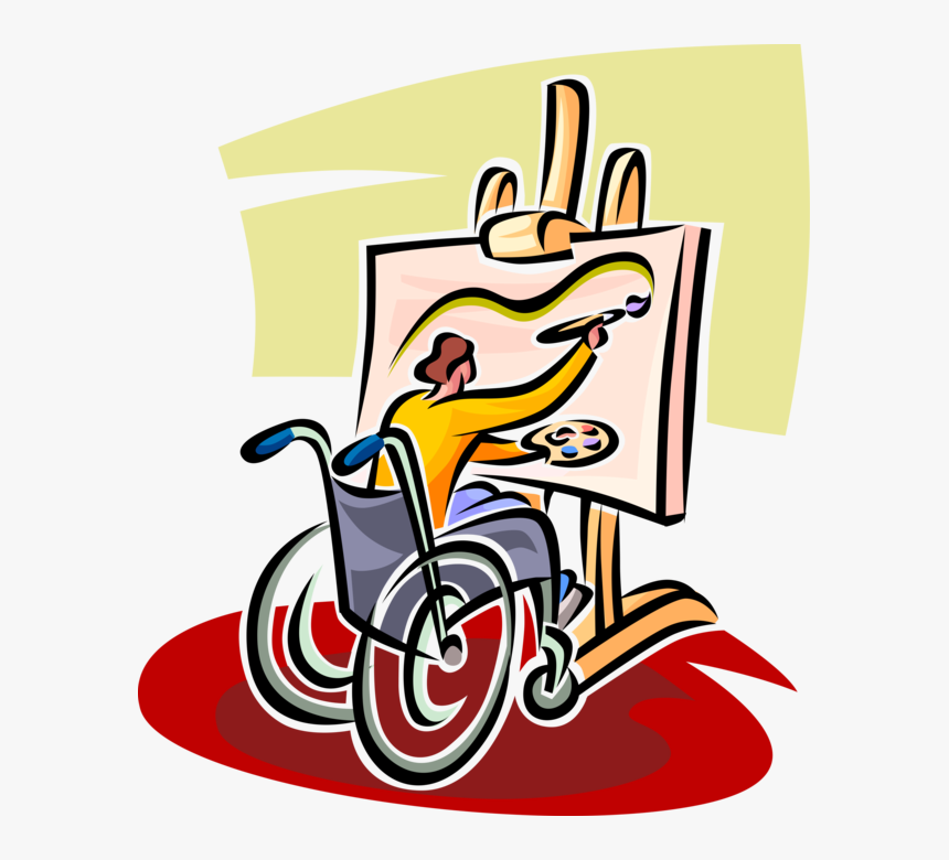 Painting Of Disabled Person, HD Png Download, Free Download