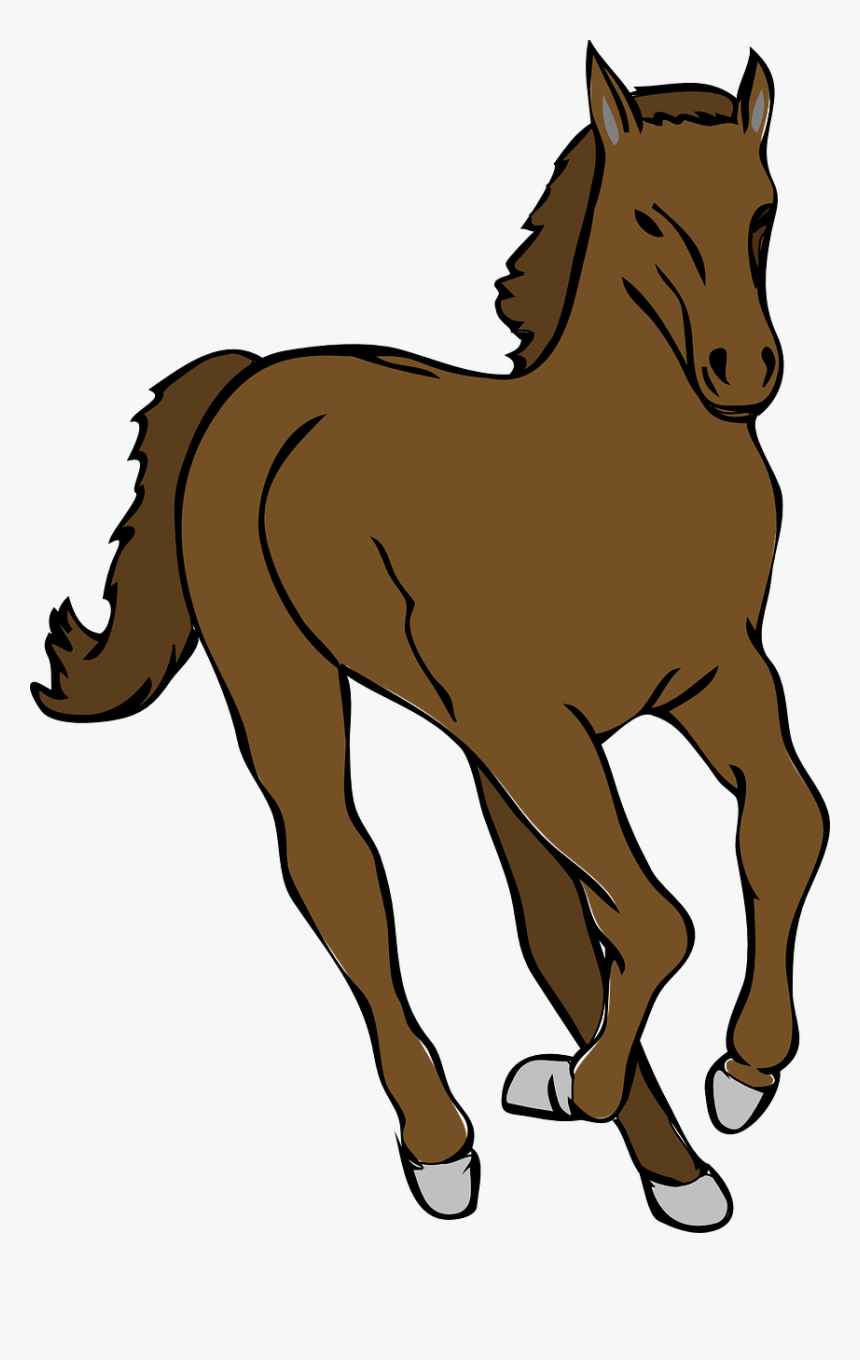 And Foal At Getdrawings - Horse Clip Art, HD Png Download, Free Download