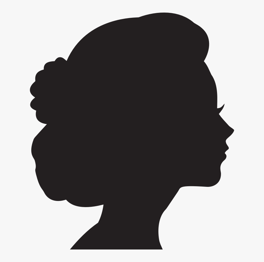 Head, Female, Woman, Girl, People, Person, Human - Side Profile Face Silhouette, HD Png Download, Free Download