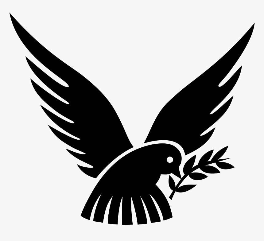 Image Transparent Stock Dove Clipart Black And White - Dove Olive Branch Png, Png Download, Free Download
