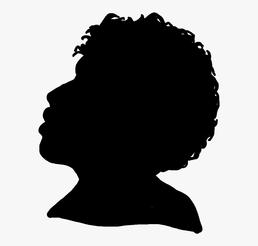 Black Silhouette Profile Female - Child Profile Silhouette Transparent, HD Png Download, Free Download