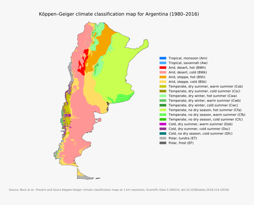 Koppen Geiger Climate Argentina, HD Png Download, Free Download