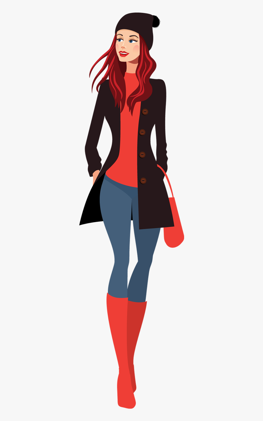 Female Clipart Fashion Model - Beautiful Girl Cartoon Png, Transparent Png, Free Download