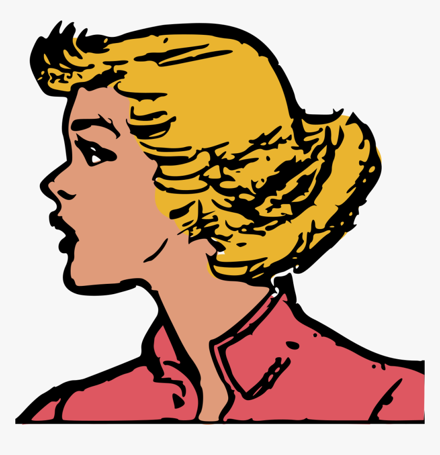 Retro Woman Head - Retro Png, Transparent Png, Free Download