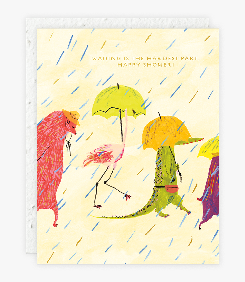 Animal Rainy Day Parade Seedlings Card - Illustration, HD Png Download, Free Download