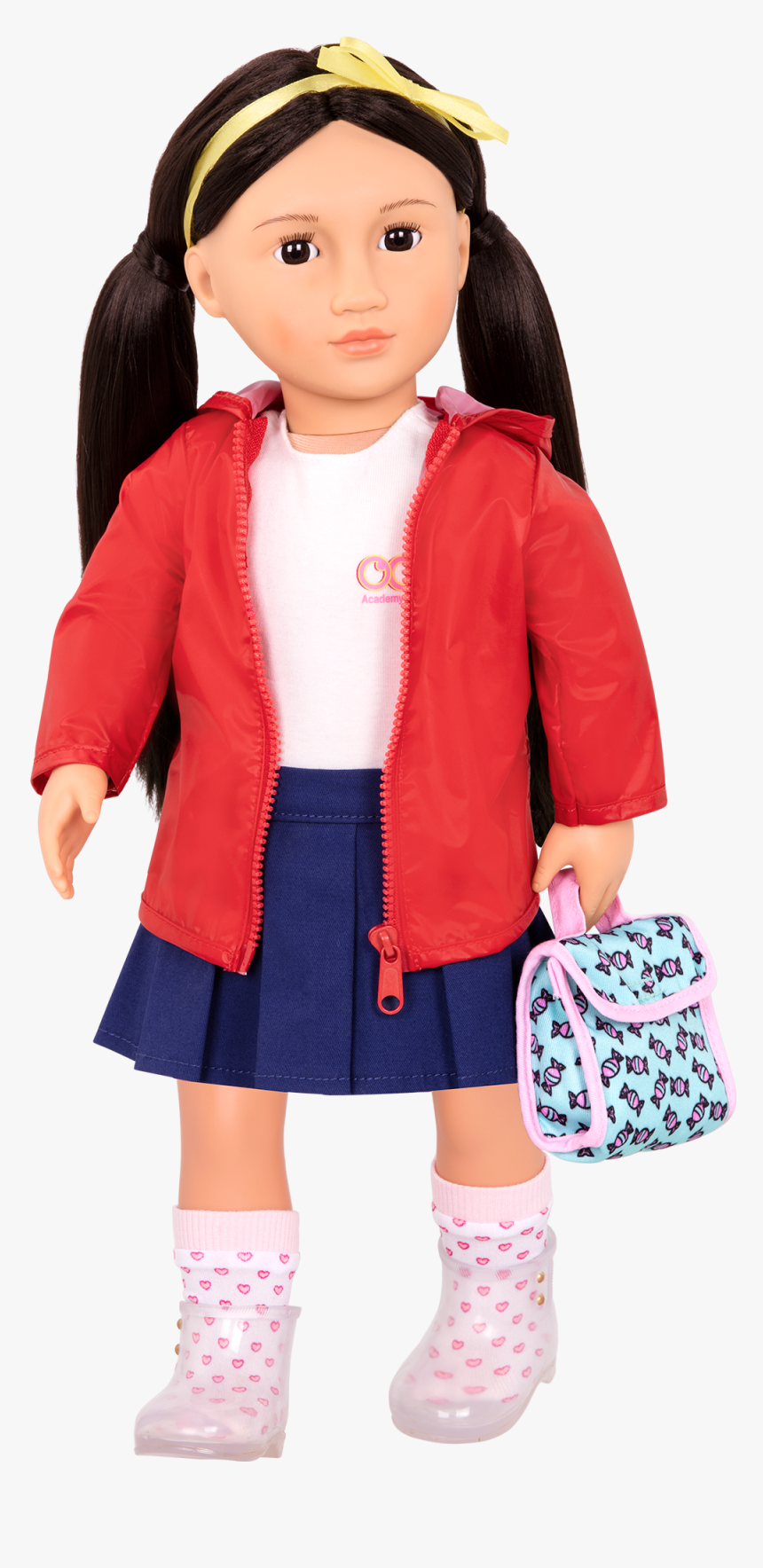 Aiko Wearing Rainy Recess School Outfit With Lunchbox - Doll, HD Png Download, Free Download
