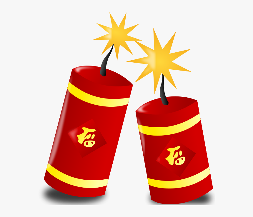 Chinese New Year Clip Art Png - Chinese New Year Fireworks Clipart, Transparent Png, Free Download