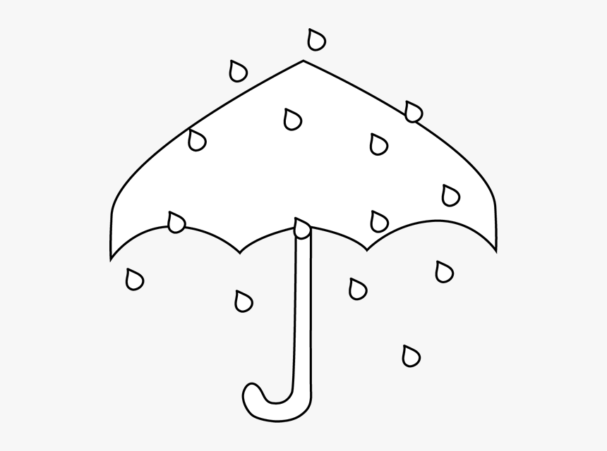 Rain Puddle Png -black And White Black And White Rain - Rain Umbrella Black And White, Transparent Png, Free Download