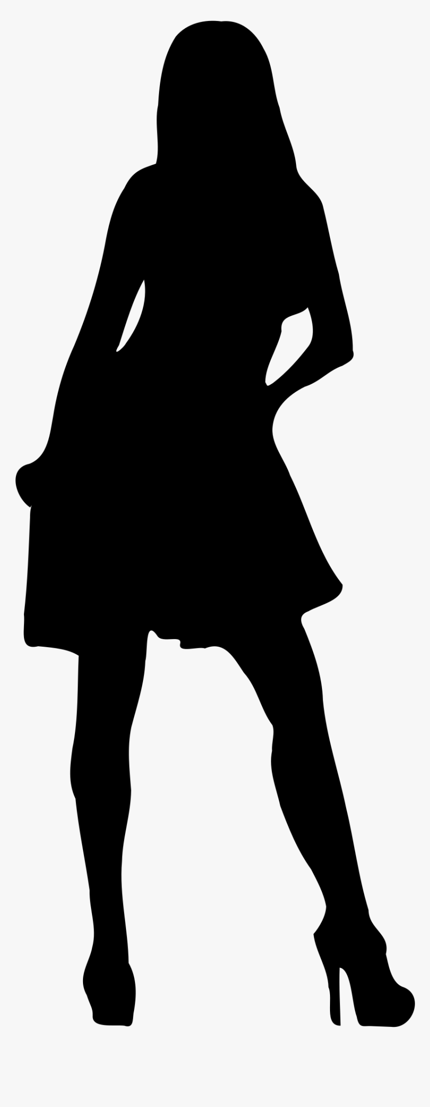 Female Model Silhouette At Getdrawings - Silhouette Of A Lady Transparent Background, HD Png Download, Free Download